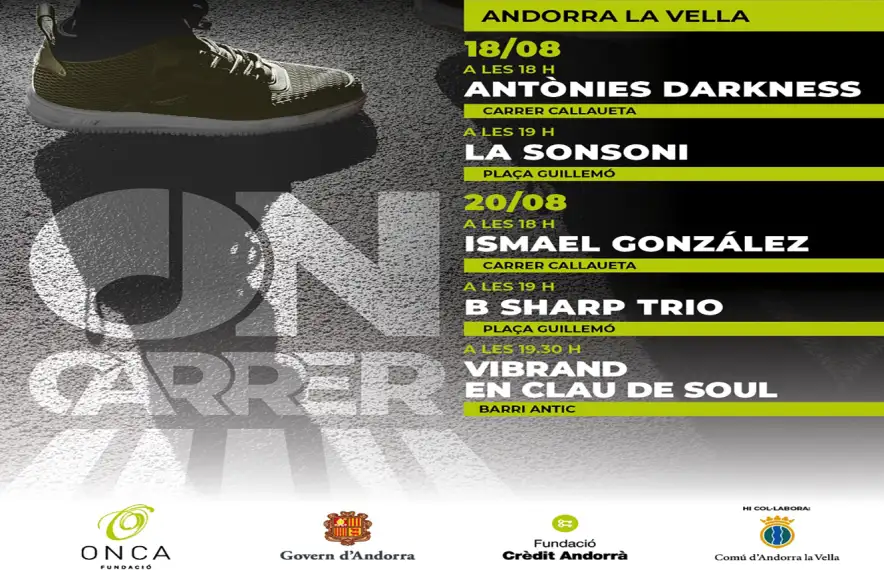 Cartell de les actuacions.