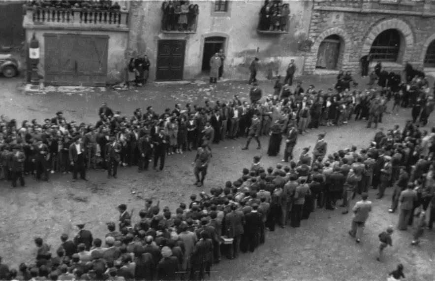 Pere Areny espera la lectura de la sentència que el condemnarà a mort, el 18 d’octubre del 1943.