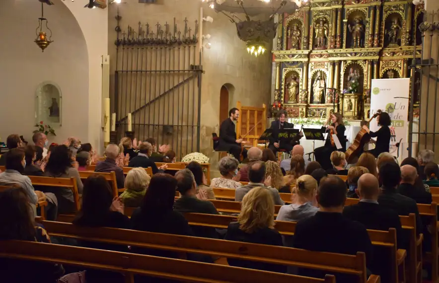 Un moment del concert del Quartet Goldberg en el marc del certamen musical de l'Ordino Clàssic.