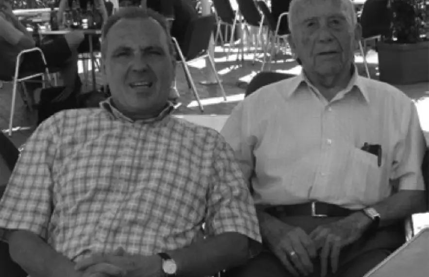 Jordi Piferrer Deu i Josep Cirera Fàbrega, en una imatge que il·lustra l’article a ‘Interpontes’.