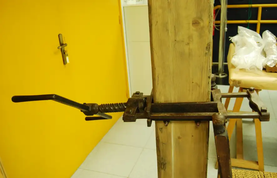 El garrot vil que es conserva a Patrimoni: va ser adquirit el 1854 i només es va fer servir una vegada, el 1860.