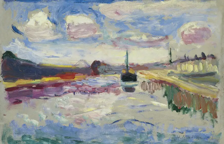 ‘Canal du midi’, oli sobre cartró de Matisse (1899), coetani dels mestres que recalaran al febrer al Thyssen.