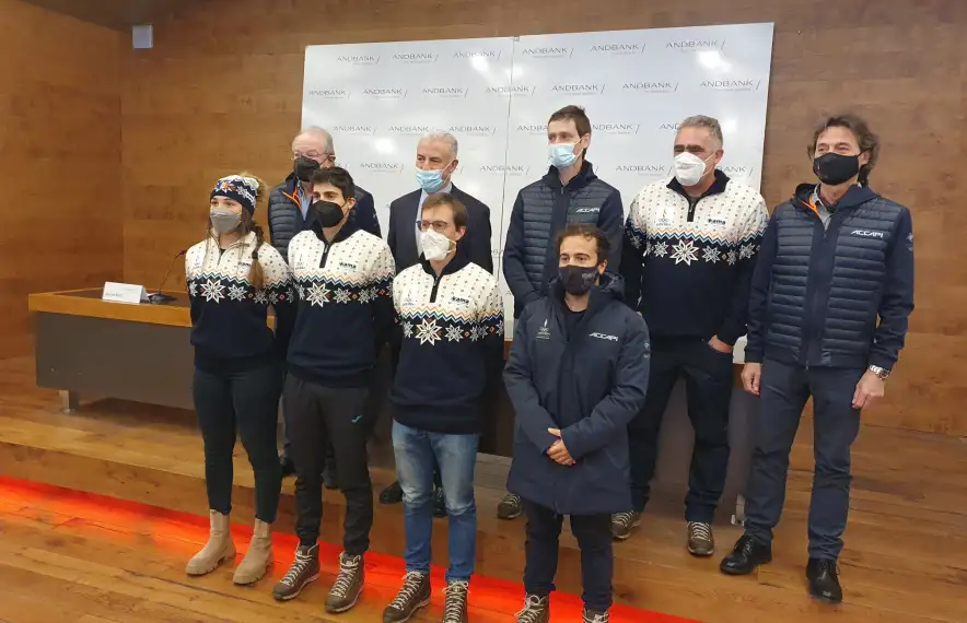 La delegació andorrana als Jocs Olímpics d’Hivern es va presentar ahir a Andbank.