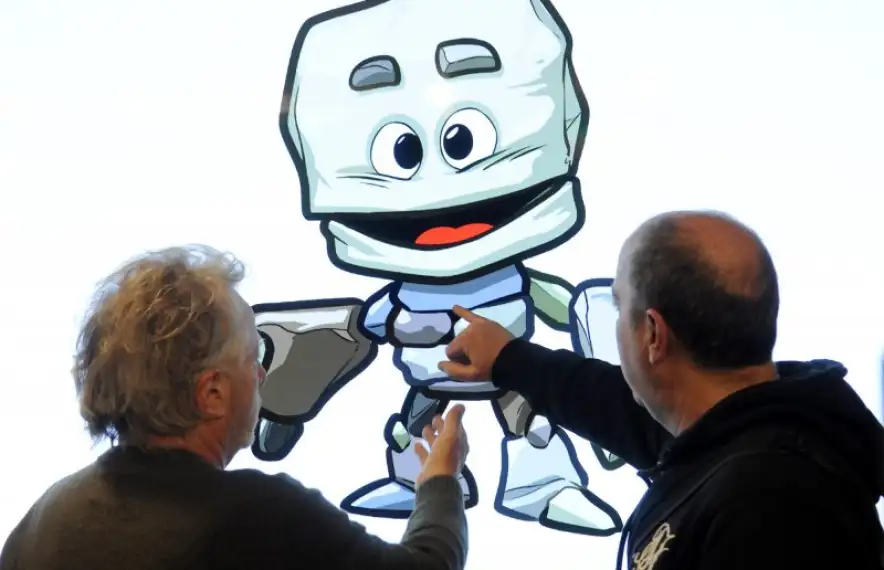 Roc, la mascota dels Jocs dels Petits Estats, creada per Pere Moles.