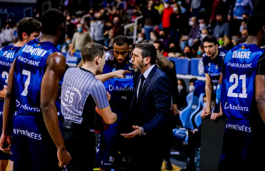 Ibon Navarro, en el partit d'ahir del BC MoraBanc contra BAXI Manresa.
