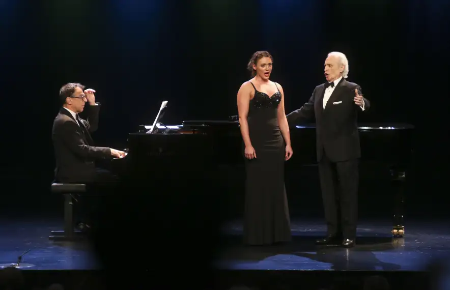 Carreras i Maria Soler, ahir al Centre de Congressos amb el mestre Lorenzo Bavaj al piano.