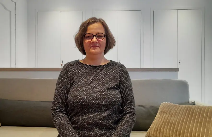 La poeta i tradcutora polonesa Magdalena Szkwarek, última inquilina dels talles d’art.