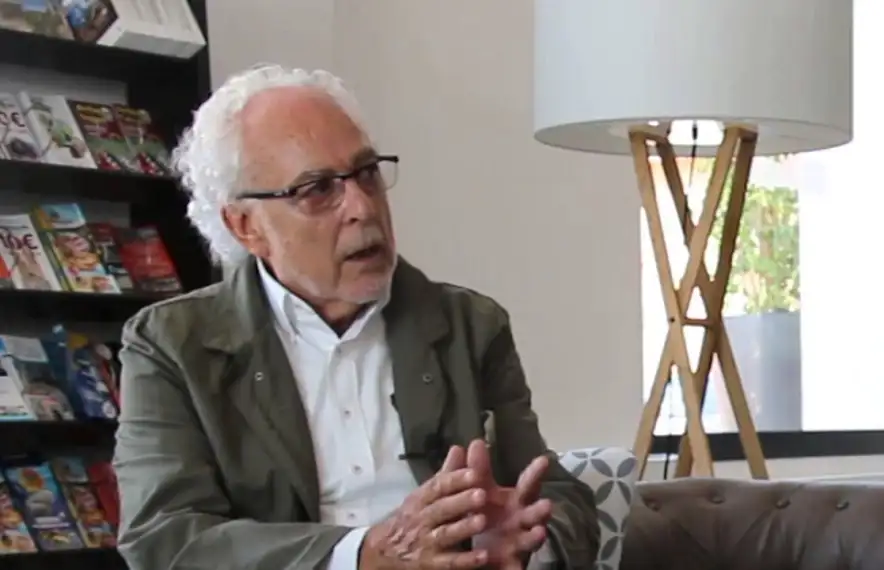 El periodista i novel·lista aragonès entrevista el 2015 a l’espai ‘Human Forum’.