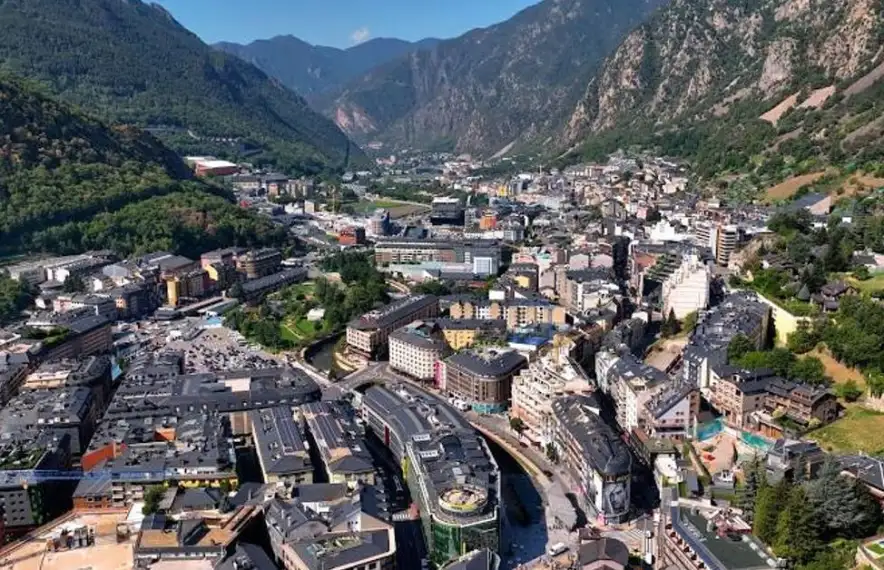 Imatge aèria d'Andorra la Vella.
