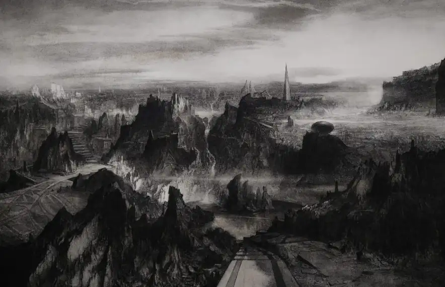 ‘Una realitat a part’ (carbonet sobre tela, 100 per 130 centímetres, 2025).