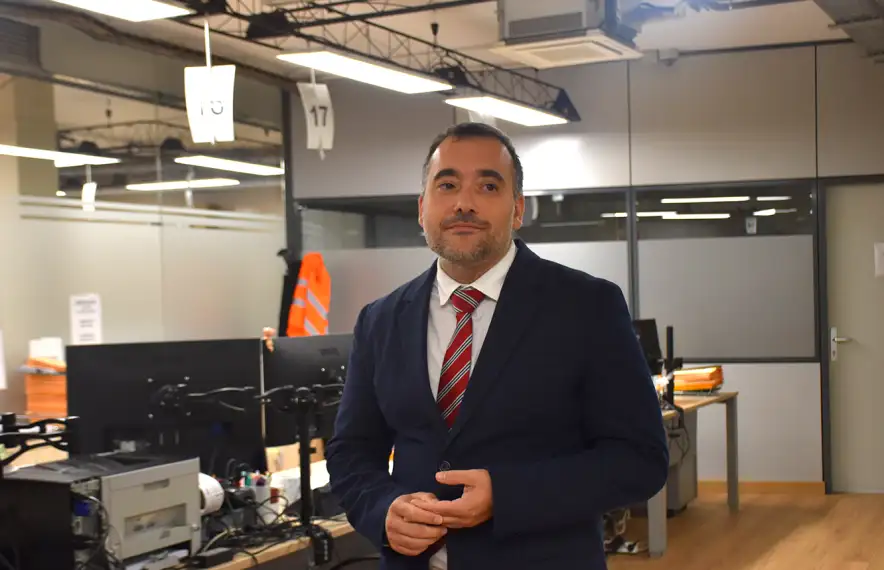 El director general del departament de Tributs i Fronteres, Carles Ferreira, aquest matí.