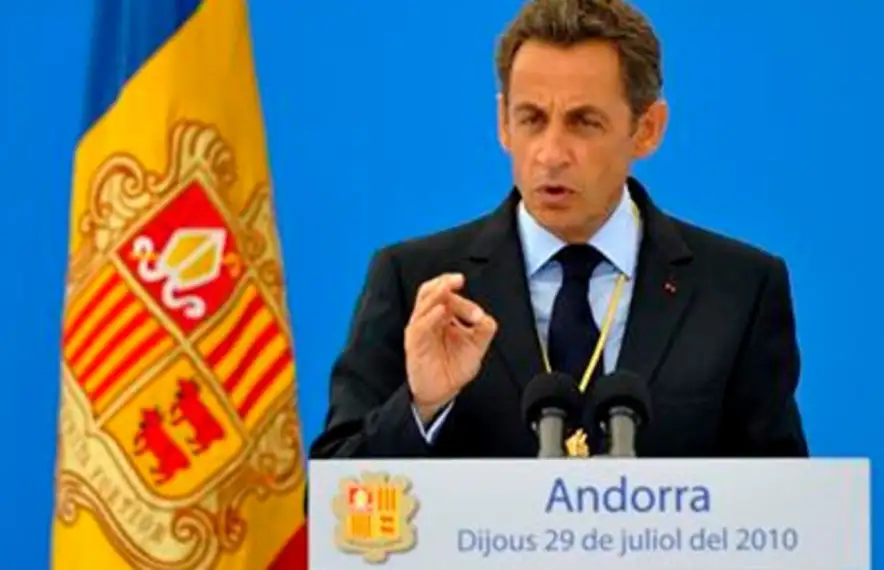 Sarkozy, durant la seva visita a Andorra l’any 2010.
