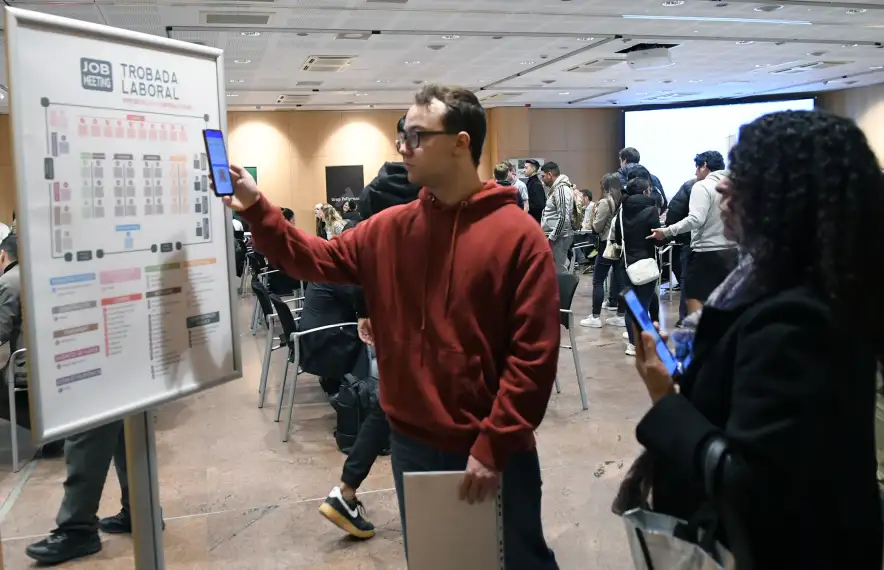 Un moment de la trobada laboral que s'ha celebrat aquest dimarts.