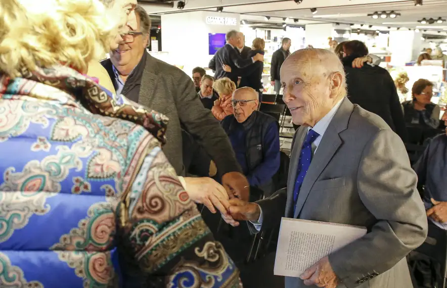 Badia, el febrer del 2019 en la presentació de 'Muralles medievals i guerres de setge'.