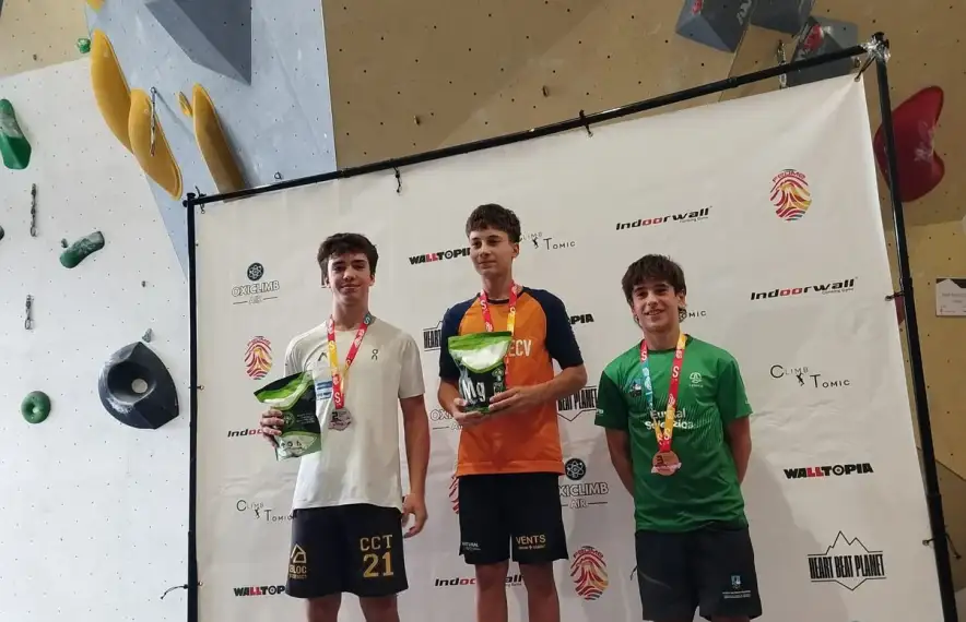 Nicolau Taulats, al podi.