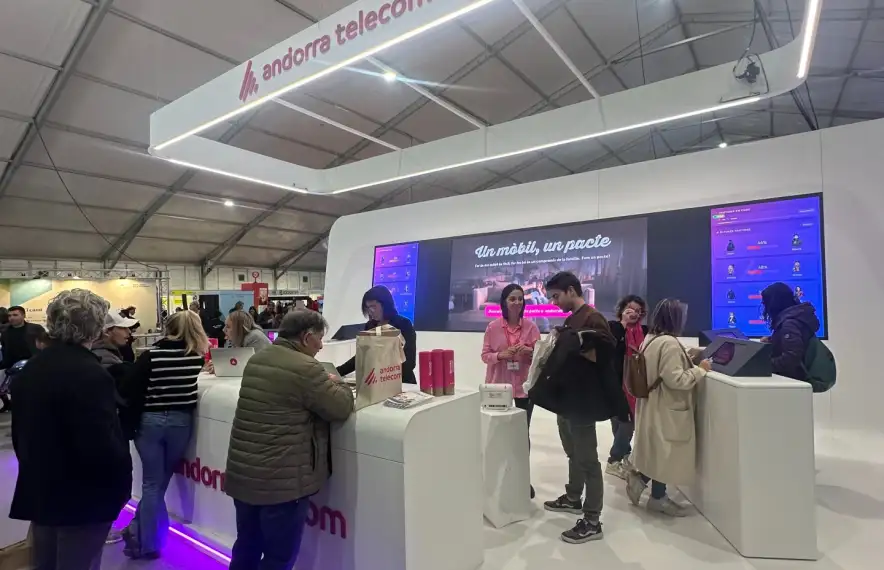 L'estand d'Andorra Telecom a la Fira.