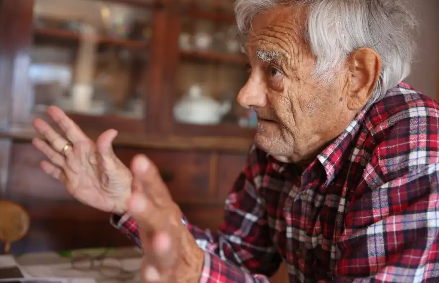 Sergi Mas, en acció: la gesticulació forma part de la seva generosa forma de conversar.