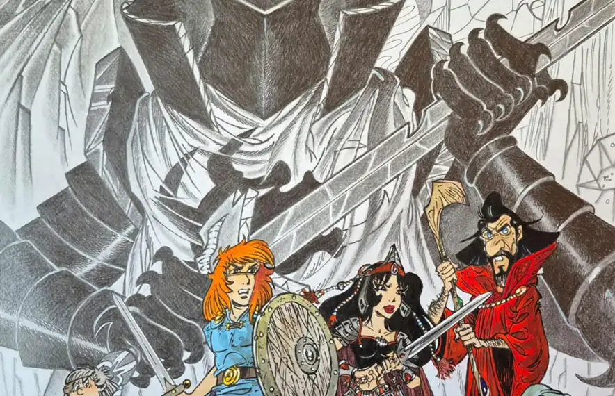 Primícia absoluta: el cartell oficial de la 26a edició del saló, que firma Philippe Luguy i que protgonitzen Percevan, naturalment, i el seus col·lgues, Balkis, Kervinr, Mortepierre i Sharlaan.