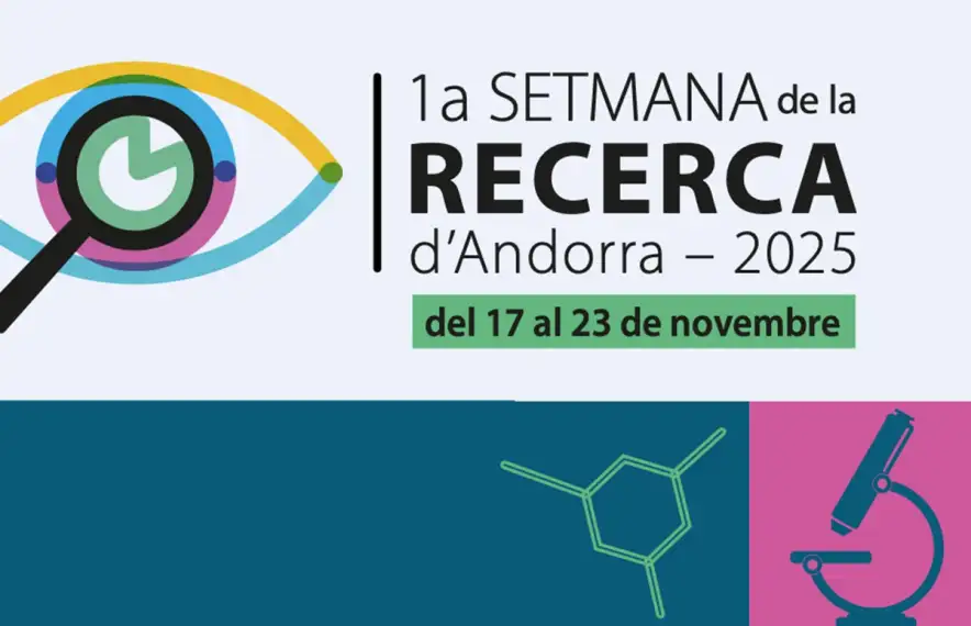 Cartell de la 1a Setmana de la Recerca d'Andorra