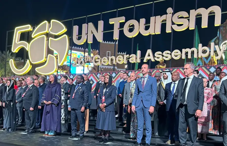 El ministre de Turisme i Comerç, Jordi Torres, durant la 26a Assemblea General d’ONU Turisme.