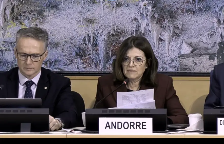 Un moment de la intervenció de Tor a l'ONU aquest matí.