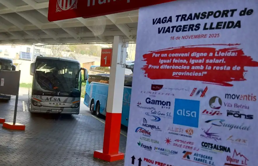 L’estació d’autobusos de la Seu d’Urgell, ahir al migdia.