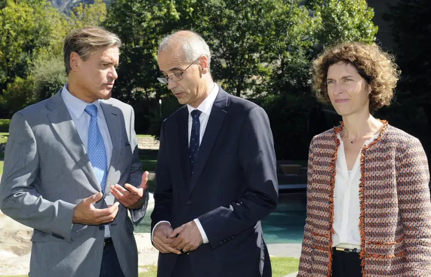 López Aguilar amb Martí i Ubach abans del dinar que van compartir.