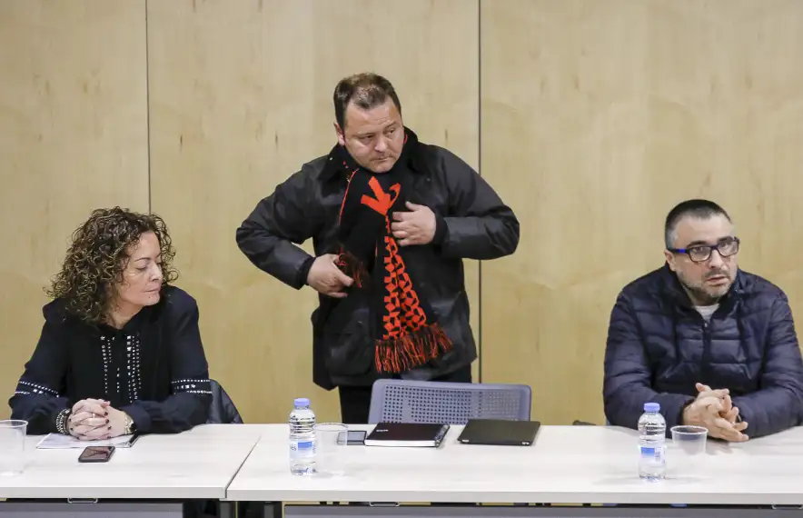 El president del SEP, David Garcia, arribant a una de les reunions dels sindicats amb l’executiu per la nova llei de funció pública.