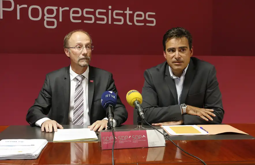 Víctor Naudi i David Pérez en una compareixença anterior.