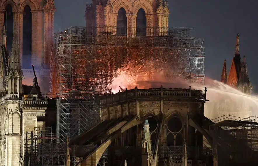 L'incendi de Notre Dame de París.