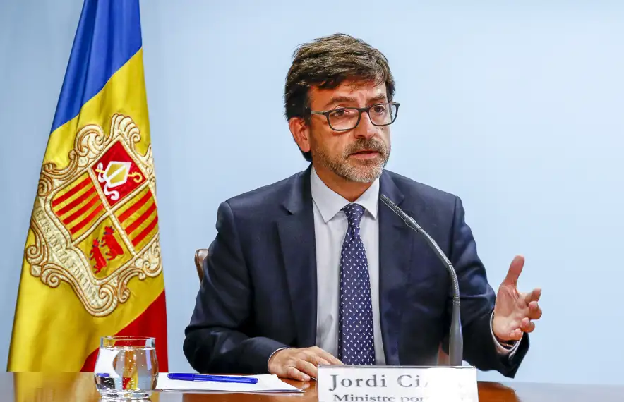 Jordi Cinca en la seva darrera compareixença com a portaveu de l’executiu.