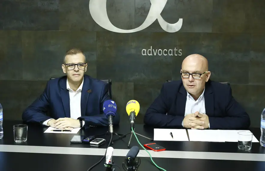 Silvestre i Boye en la roda de premsa d’ahir.