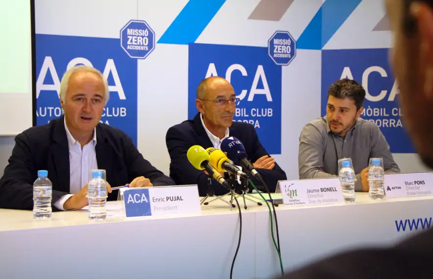 Enric Pujal, Jaume Bonell i Marc Pons, ahir en la presentació de l’IMACA 2018.