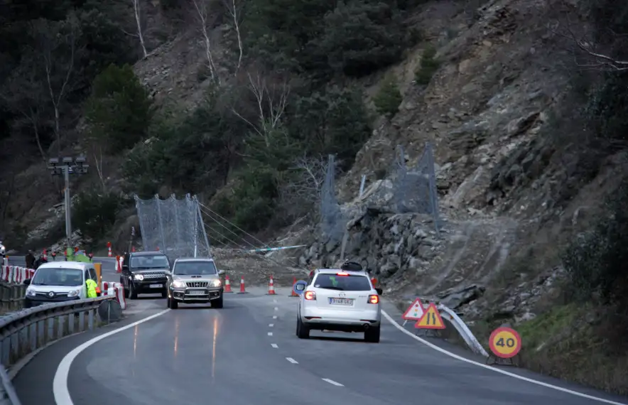 Punt on es va produir l’esllavissada a la C-13 el 27 de desembre passat.