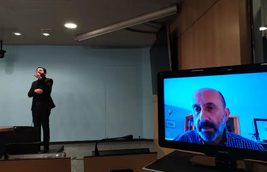 Un moment de la compareixença del titular de Salut, Joan Martínez Benazet.