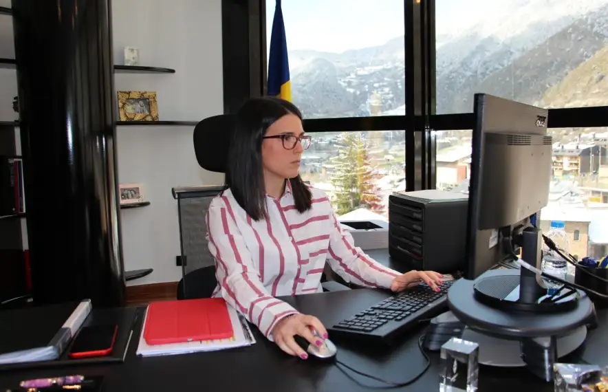 La cònsol major d'Encamp, Laura Mas, al seu despatx del Comú, ahir.