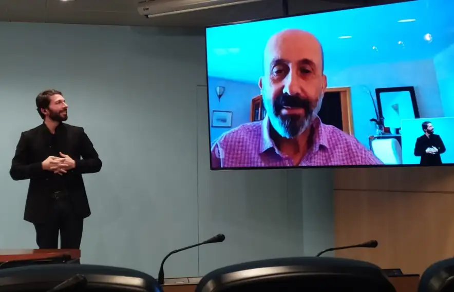 El ministre de Salut, Joan Martínez Benazet, abans d'iniciar la compareixença d'aquest migdia.