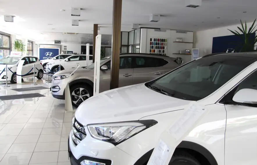 Vehicles en un concessionari.