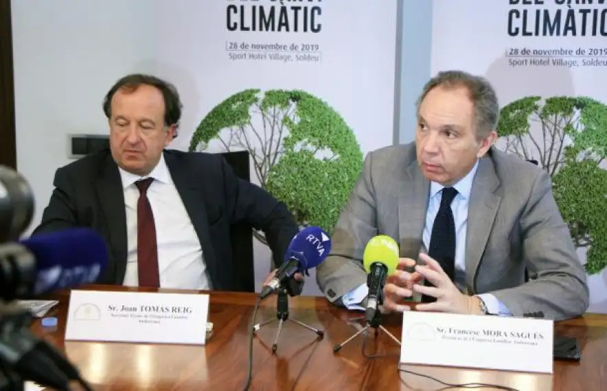 El secretari tècnic de l'EFA, Joan Tomàs i el president de l'entitat, Francesc Mora, en una roda de premsa anterior.