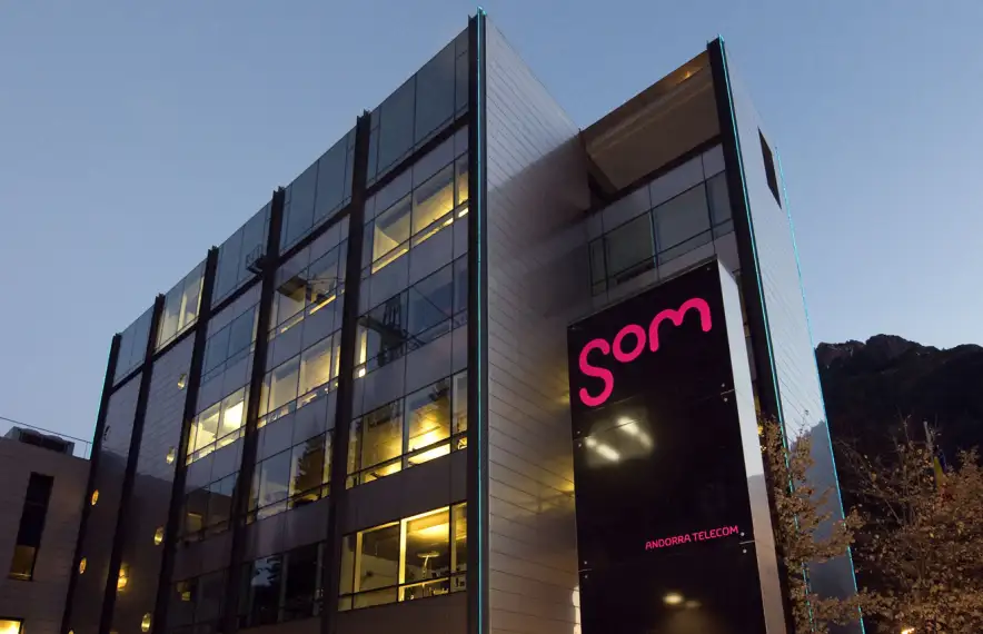 Vista de la seu central d'Andorra Telecom.
