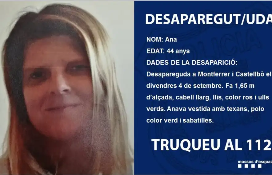 La fotografia feta pública pels Mossos d'Esquadra.