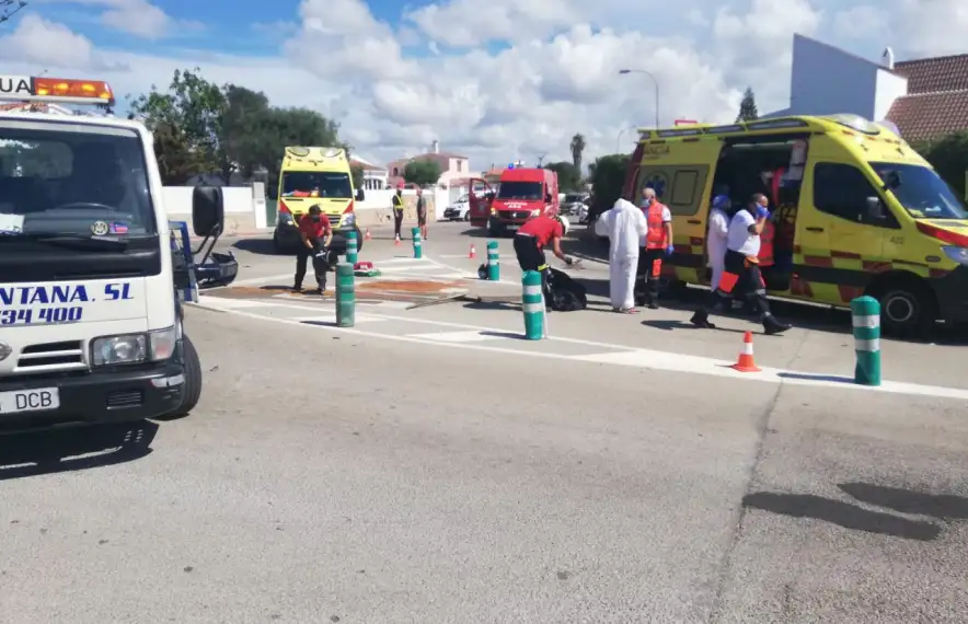 Moment posterior a l’accident a l’avinguda Calespiques.