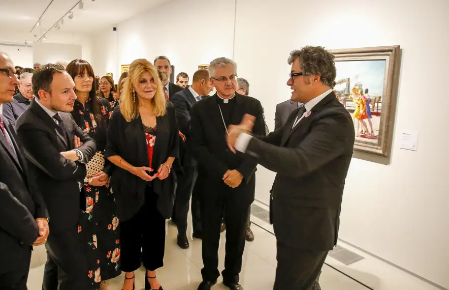 La baronessa Thyssen, en la inauguració de ‘Femina, Feminae’, l’octubre del 2018 al Valira escaldenc.