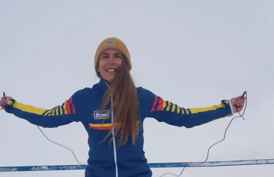 Maeva Estévez, a Stelvio. Foto: FAE