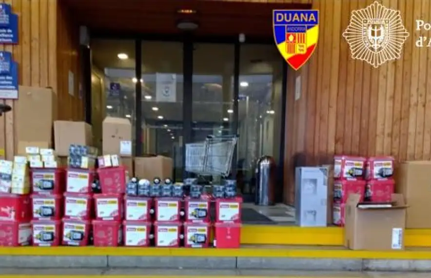 El tabac decomissat al Pas de la Casa pels agents del servei de Duana del grup d’Antifrau.