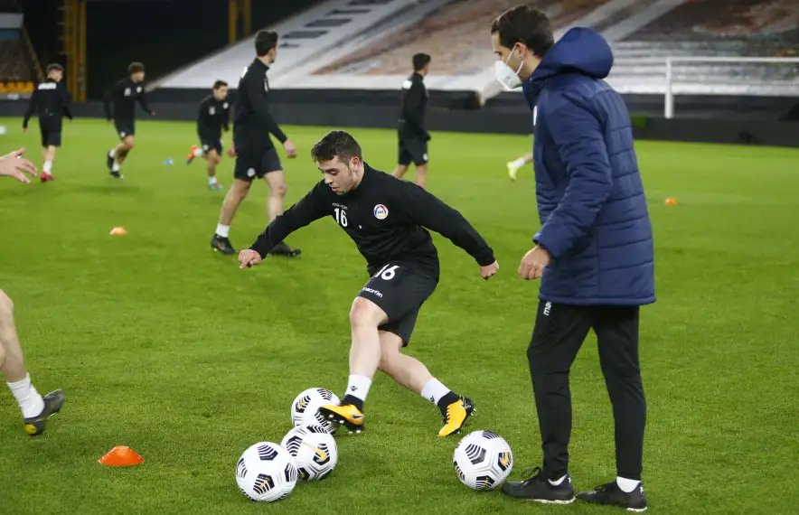 La sub-21, al Molineux Stadium. Foto: Xavi Miró / FAF