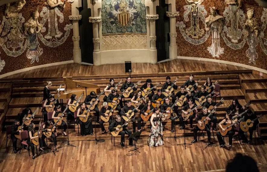 L’Orquestra de Guitarres de Barcelona, al Palau de la Música.
