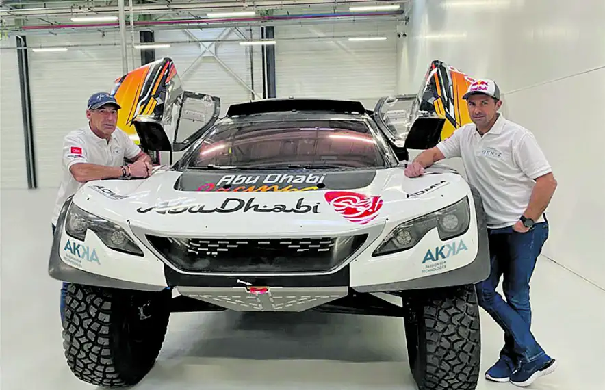 El resident Cyril Despres i l'explorador Mike Horn. Foto: Gen-Z