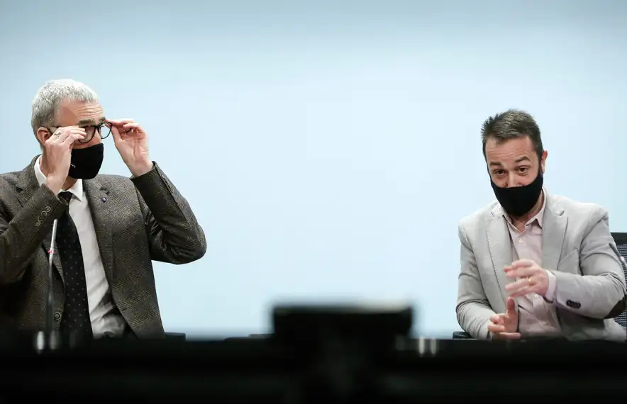 Èric Bartolomé i Josep Pujol han presentat el pla Engega 2021.