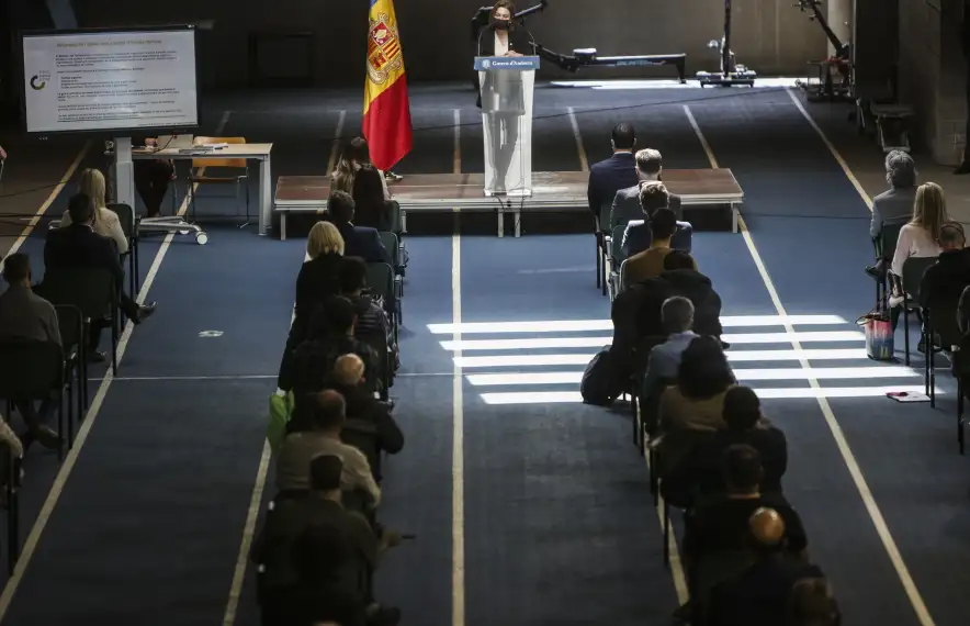 La pista d’atletisme del CTEO va acollir la presentació de l’Esports Clúster i Govern. Foto: Facundo Santana